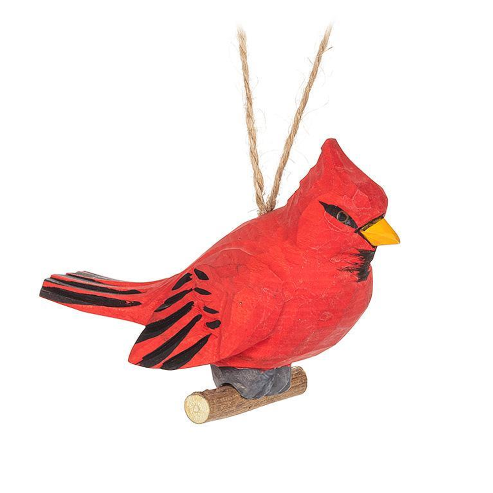 Carved Cardinal Ornament