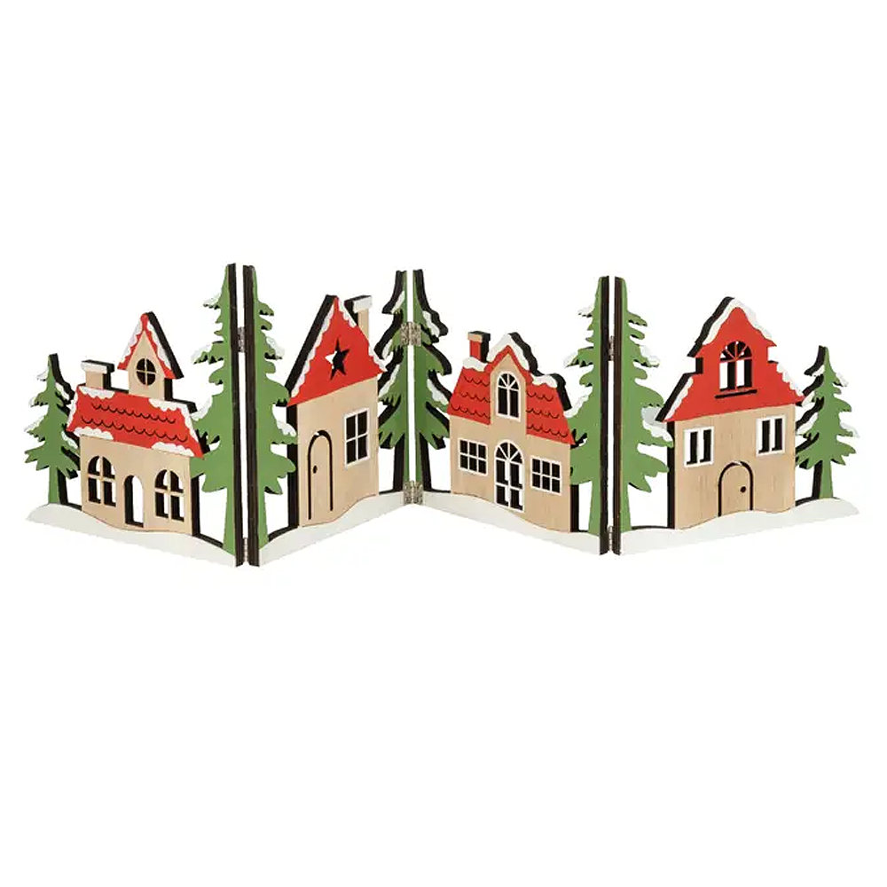 Village de table à trois volets