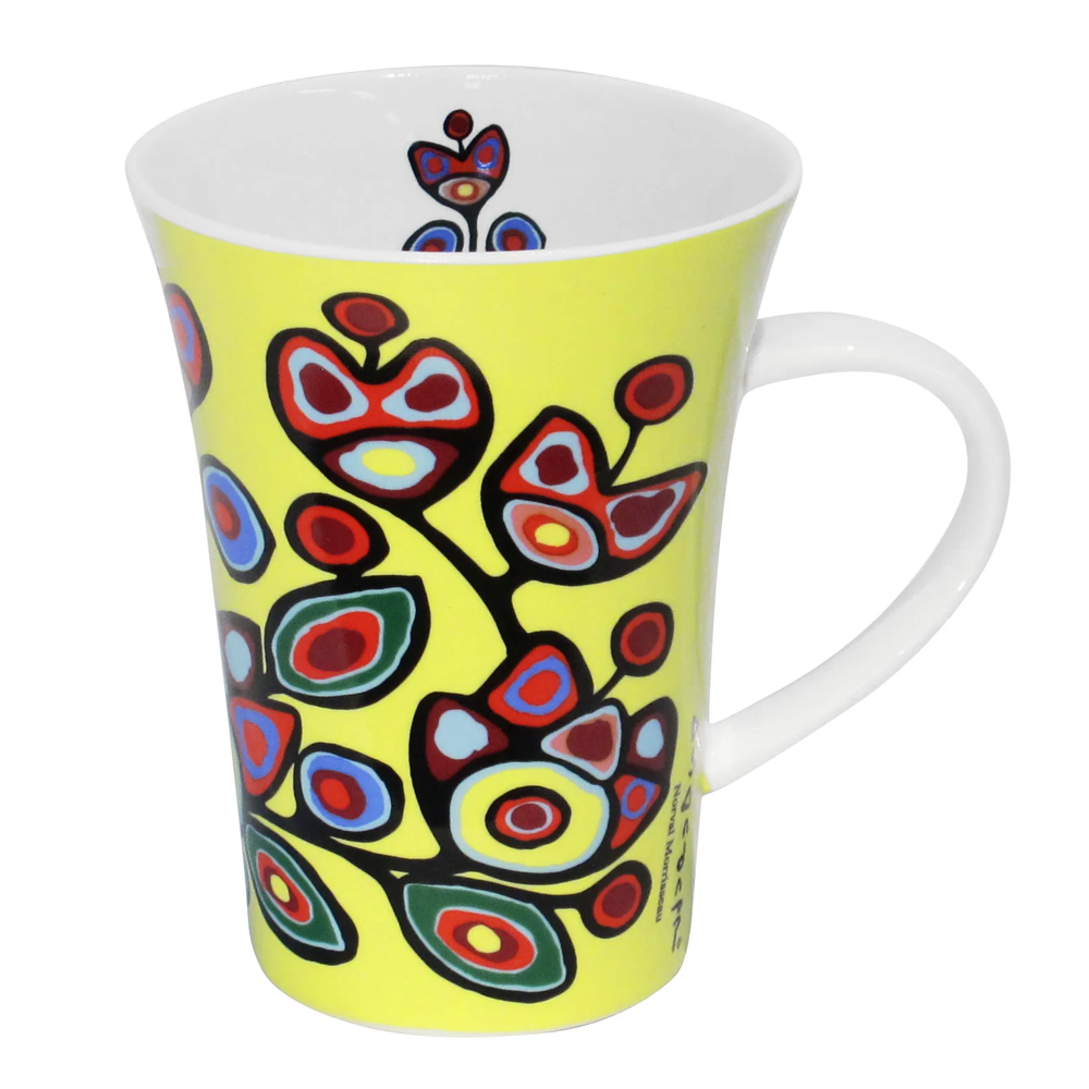 Floral on Yellow Mug