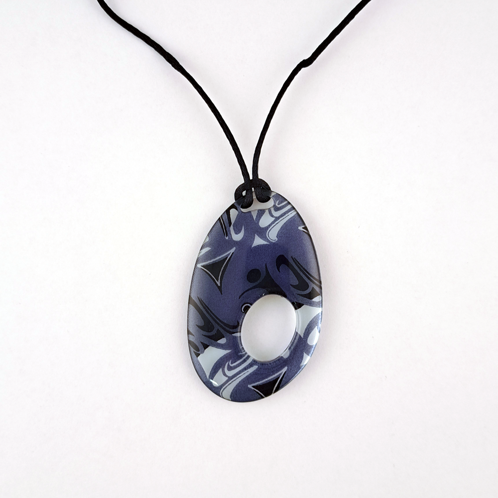 Pendentif Ovale (bleu)