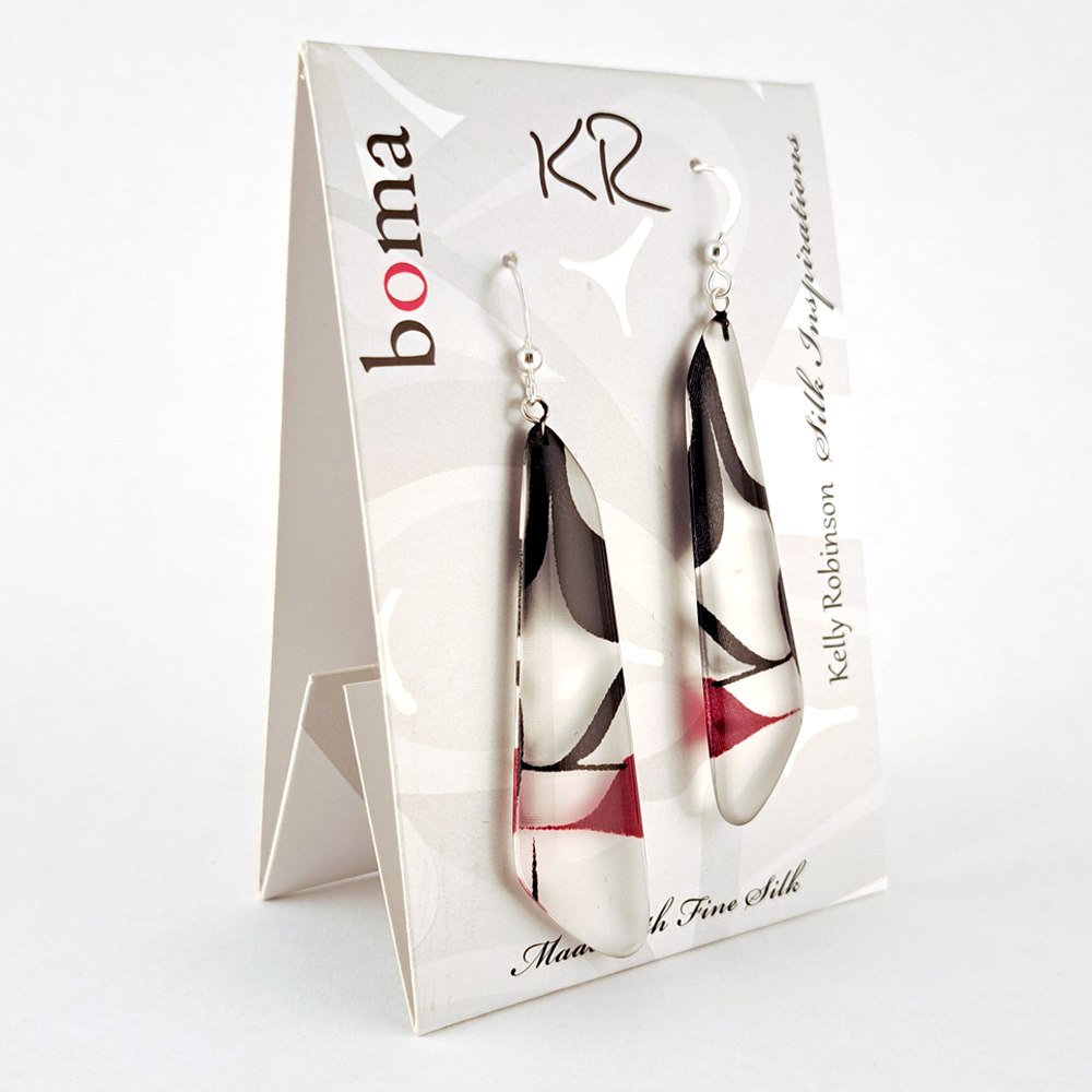 Silk Inspirations Earrings (Red/Black)