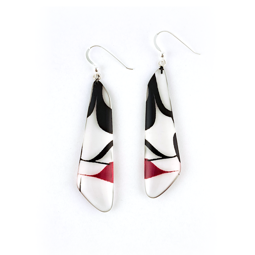 Silk Inspirations Earrings (Red/Black)