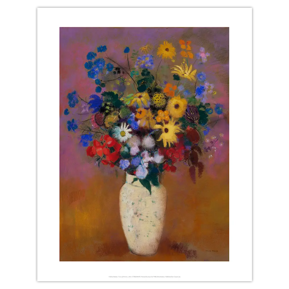 Affiche petit format Vase de fleurs