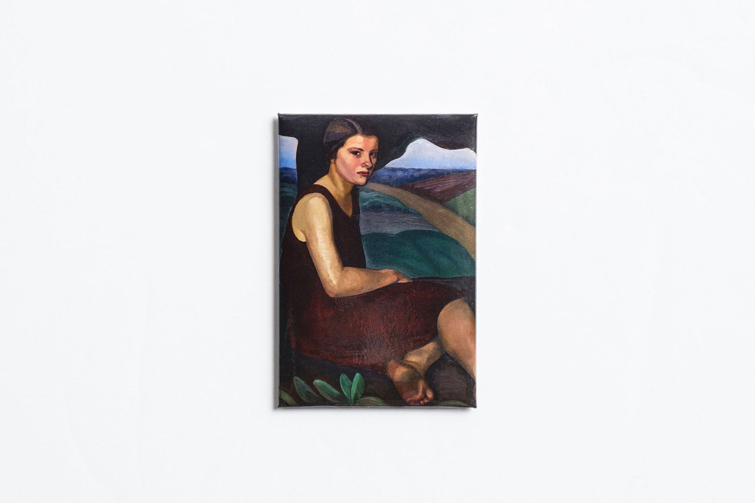 Aimant Femme sur une colline