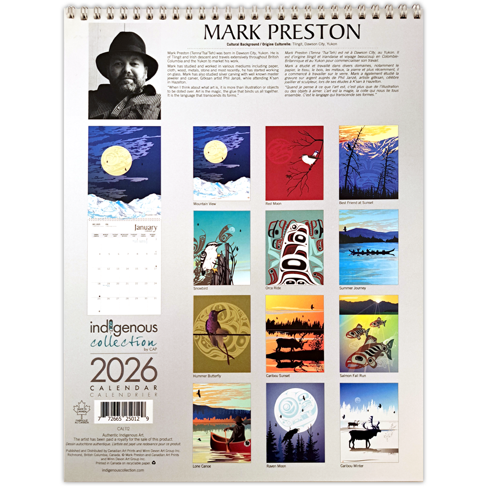 Calendrier mural 2026 Mark Preston