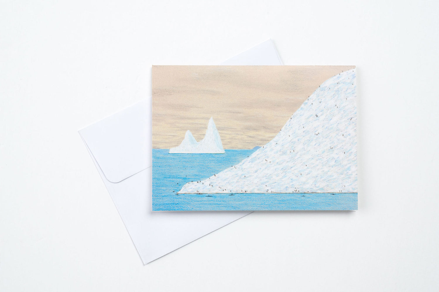 Carte double Sans titre (Personnages sur un iceberg)