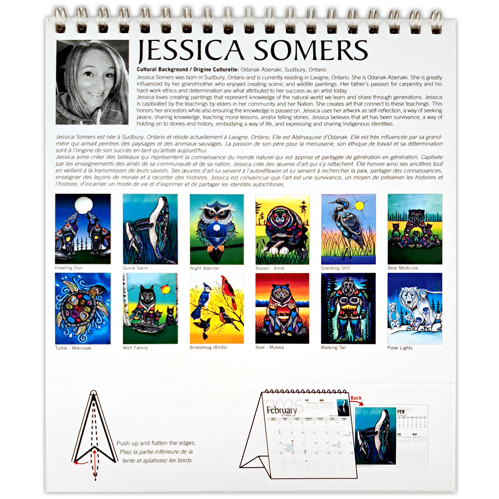 Calendrier de bureau 2026 Jessica Somers