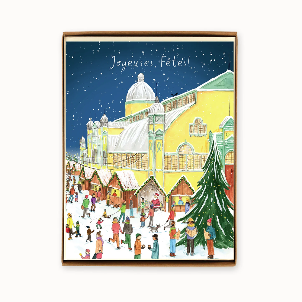 Boîte de cartes doubles pour les fêtes Parc Lansdowne (Français)