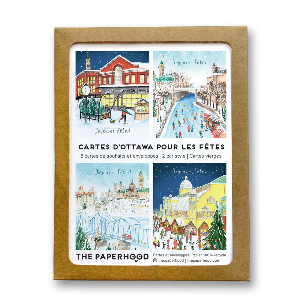 Boîte de cartes doubles pour les fêtes Ottawa (Français)