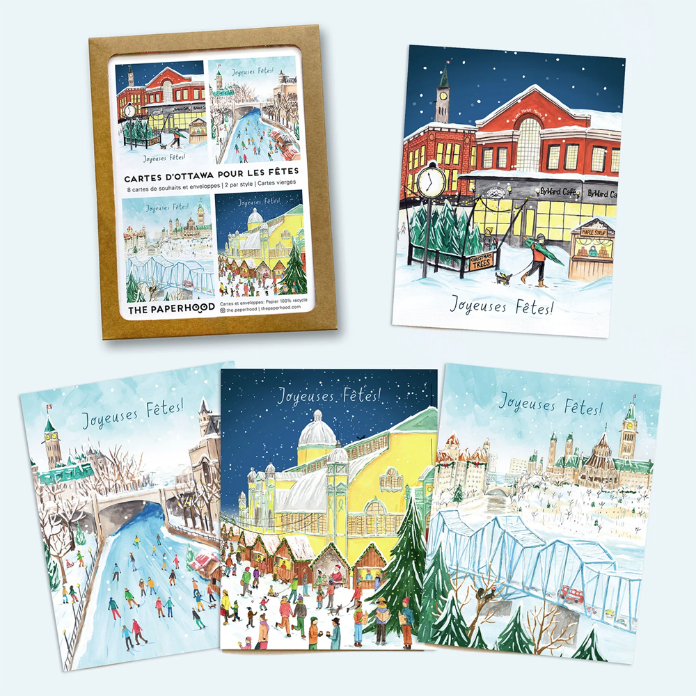 Boîte de cartes doubles pour les fêtes Ottawa (Français)