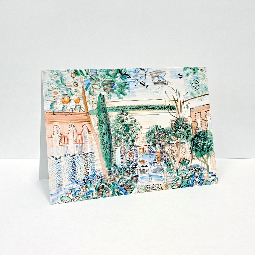 Carte double Le palais du Sultan, à Marrakech