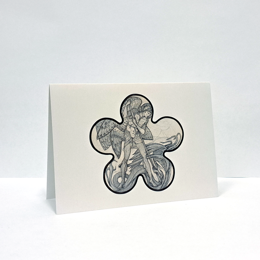 Carte double Saint Michel et le dragon