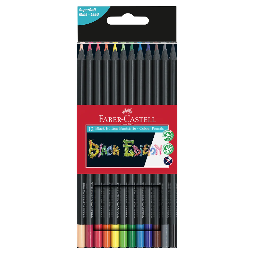Crayons de couleur Black Edition (ensemble de 12)