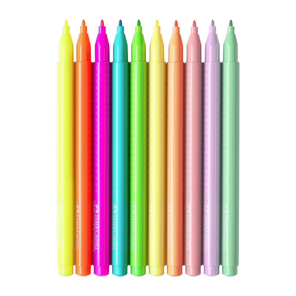 Marqueurs de couleur fluo et pastel Grip (ensemble de 10)