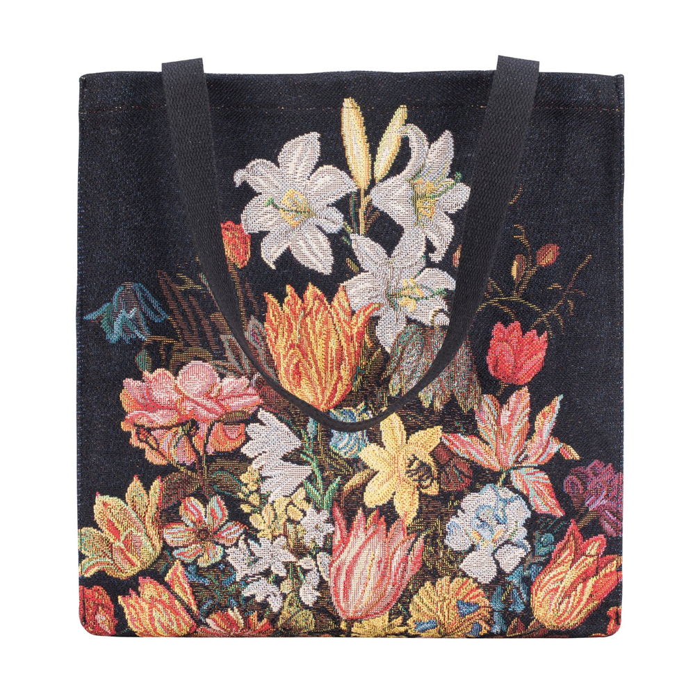 A Still Life of Flowers in a Wan-Li Vase Gusset Bag