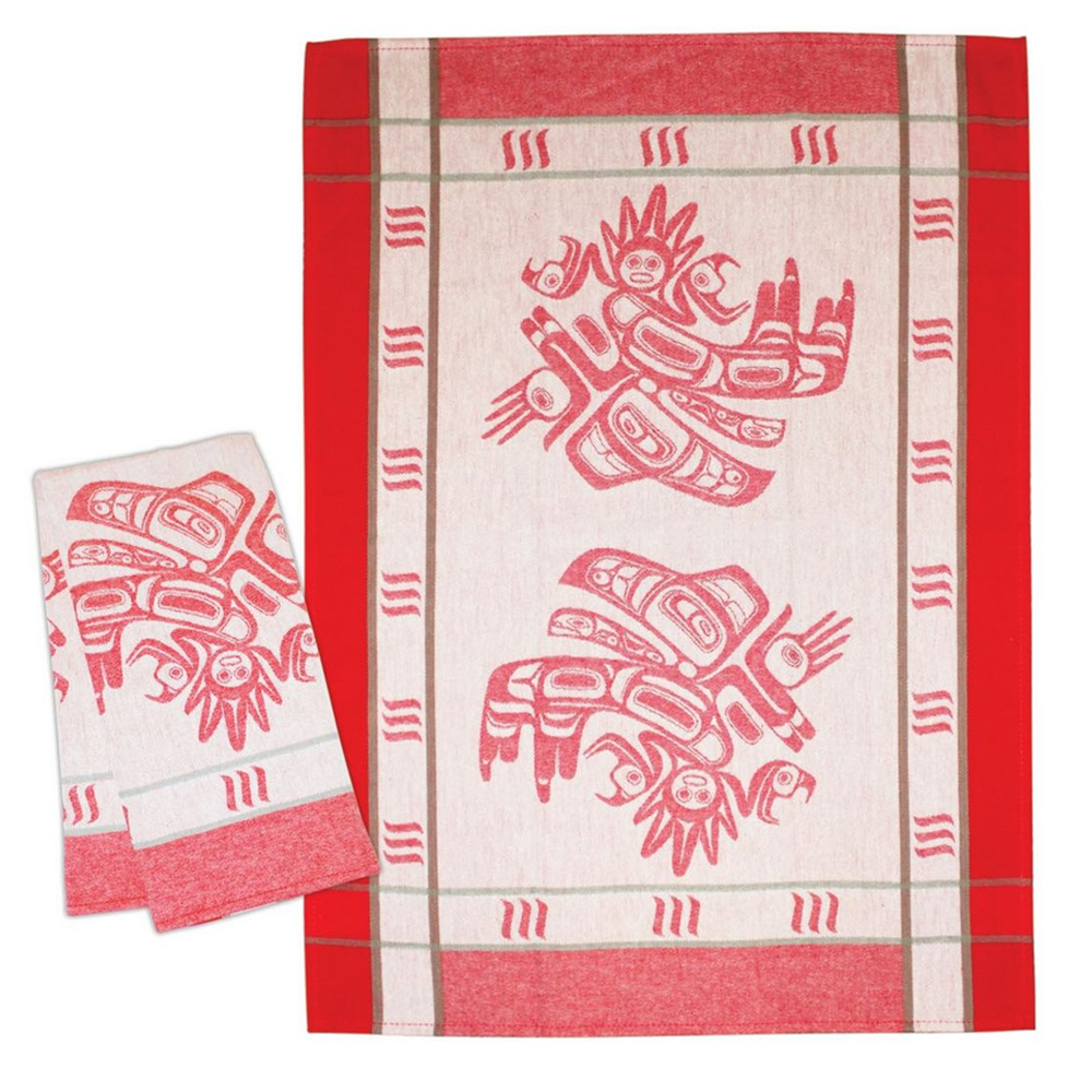 Running Raven Tea Towel