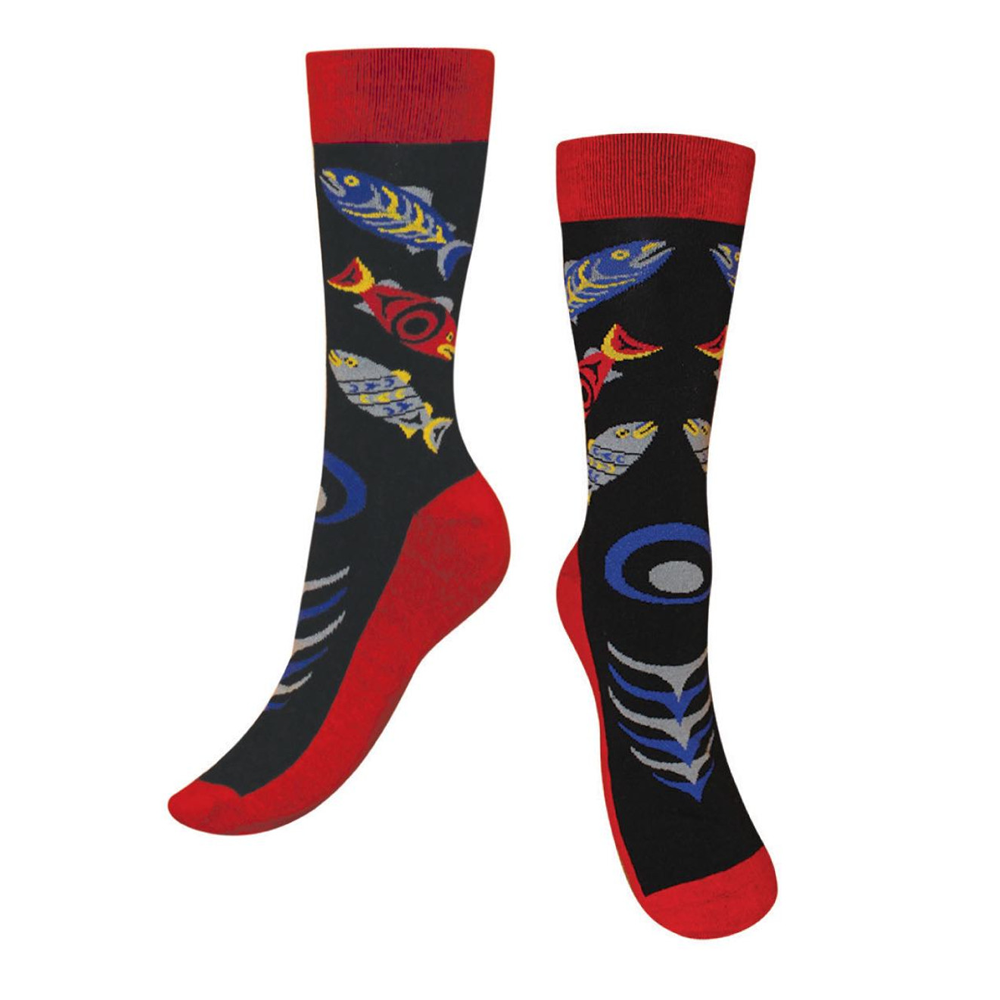 Salmon in the Wild Socks