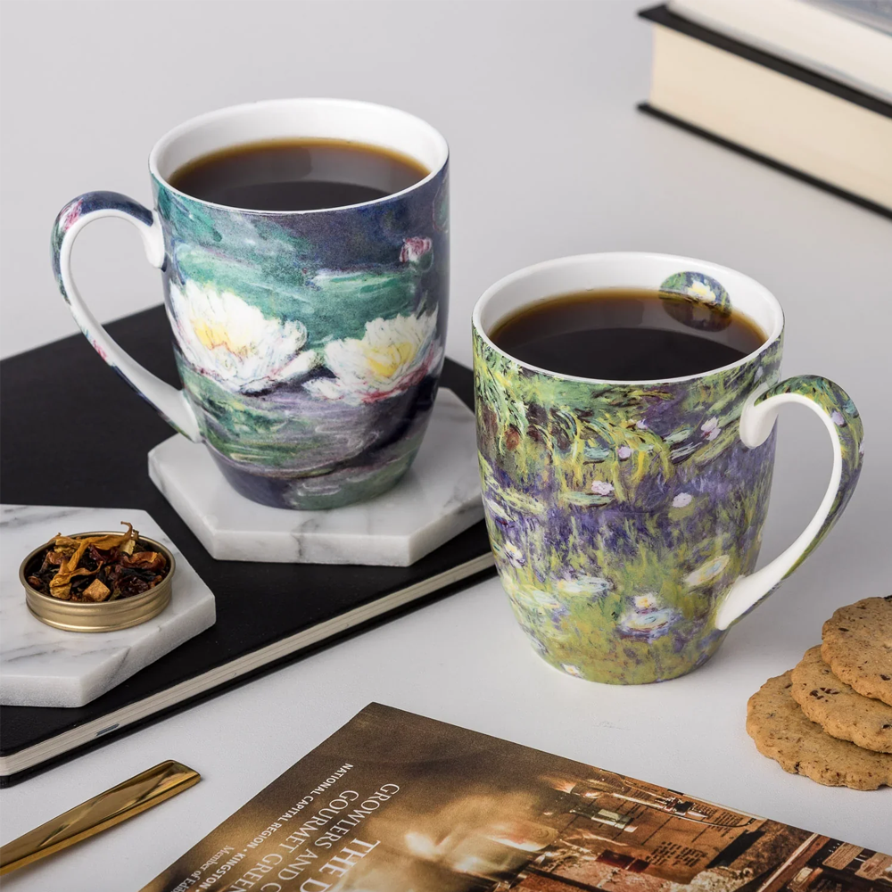 Monet's Water Lilies Set of 2 Mugs