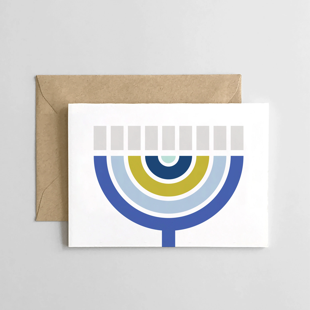 Menorah Modern Notecard