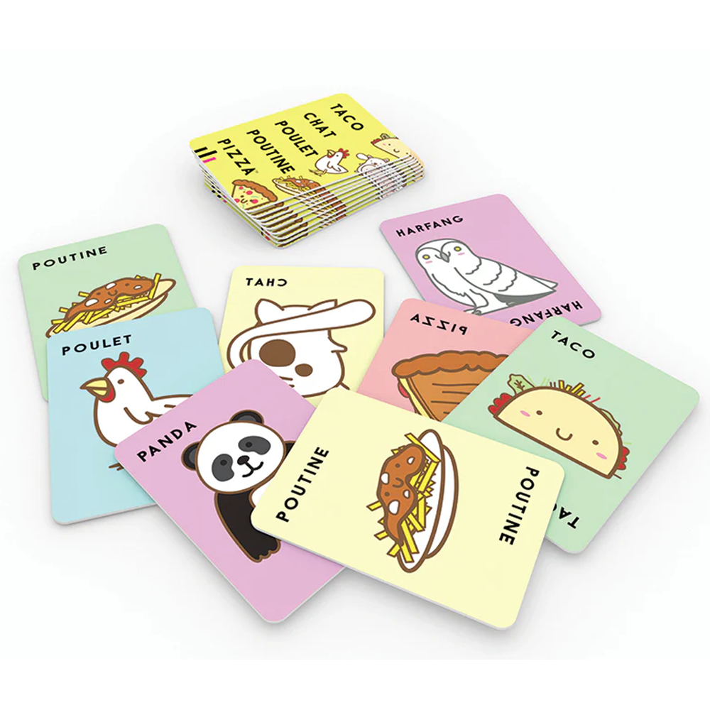 Taco Chat Poulet Poutine Pizza Card Game (French)