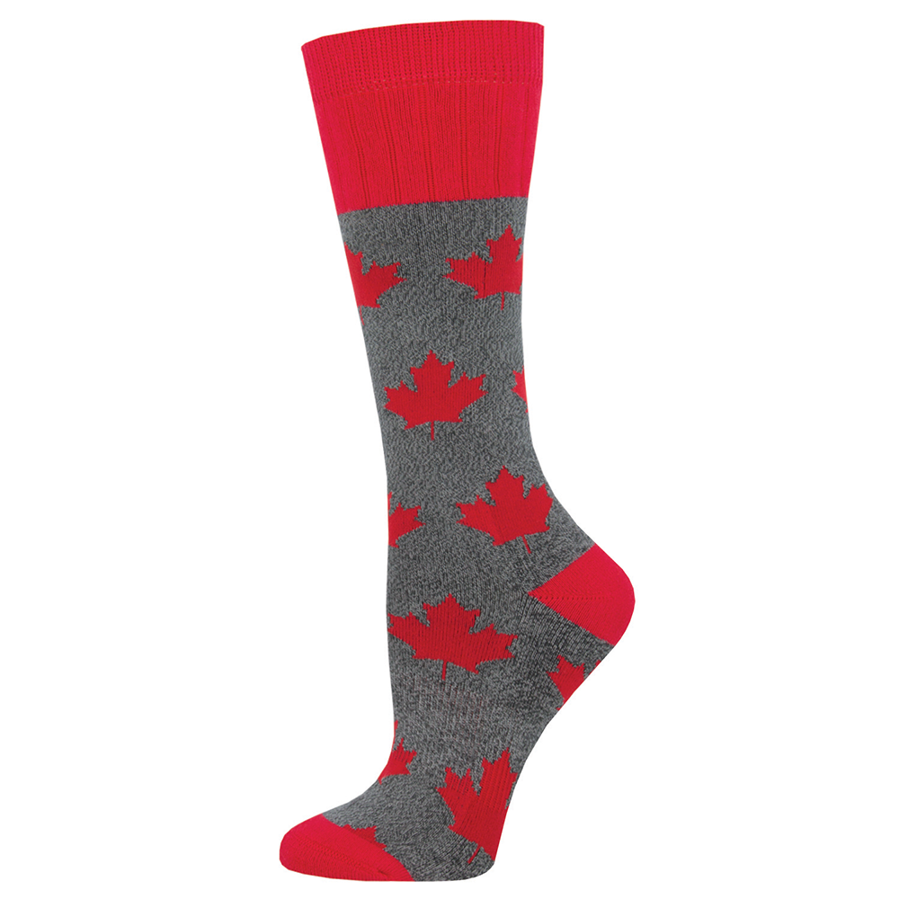 Maple Leaf Socks (Grey)