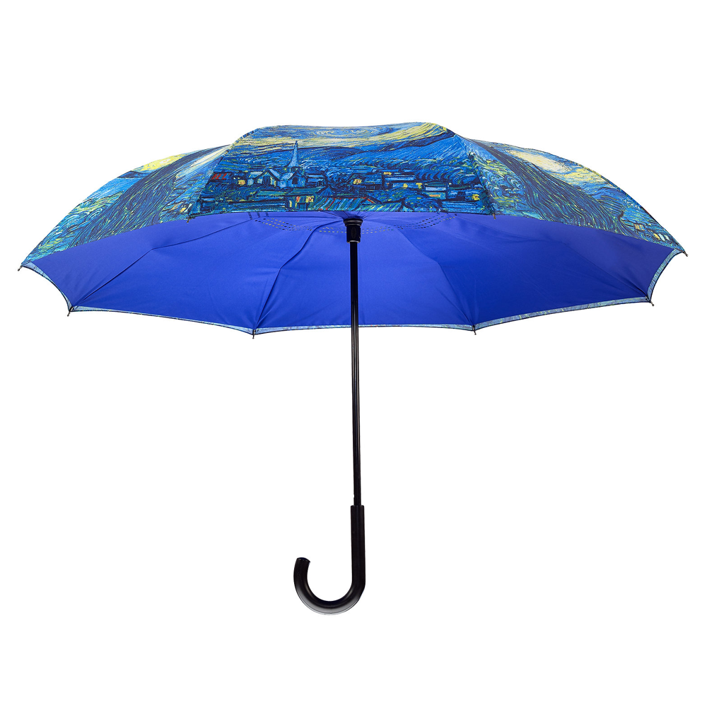 The Starry Night Reverse Close Umbrella