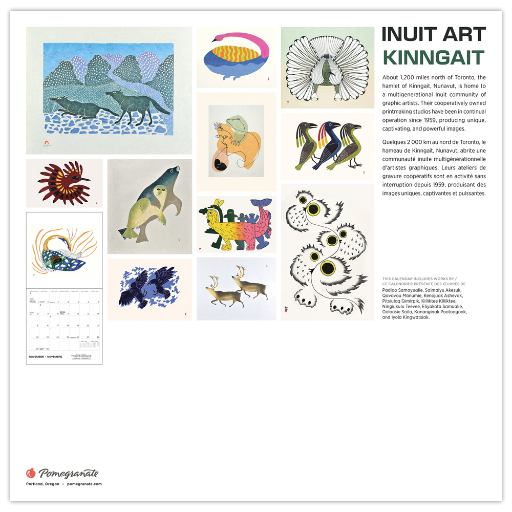 Calendrier mural 2026 Inuit Art: Kinngait