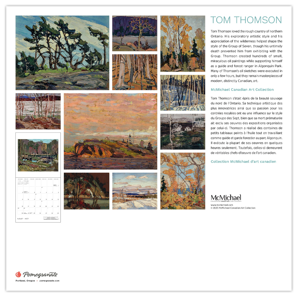 Calendrier mural 2026 Tom Thomson
