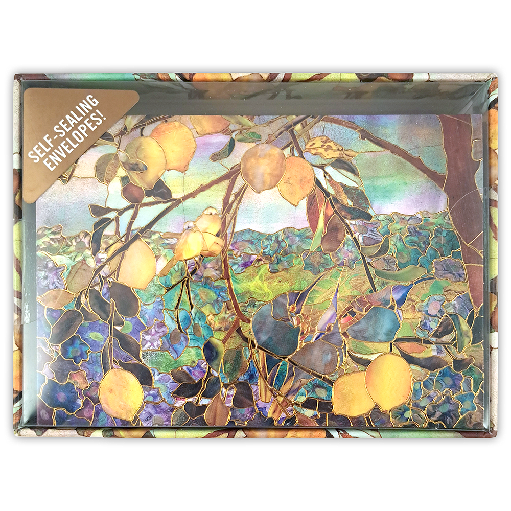 Boîte de cartes doubles Citronnier Tiffany