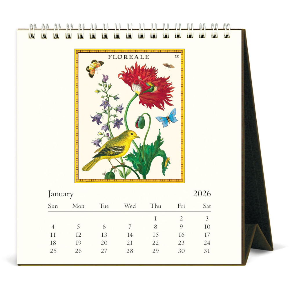 Calendrier de bureau 2026 Floreale