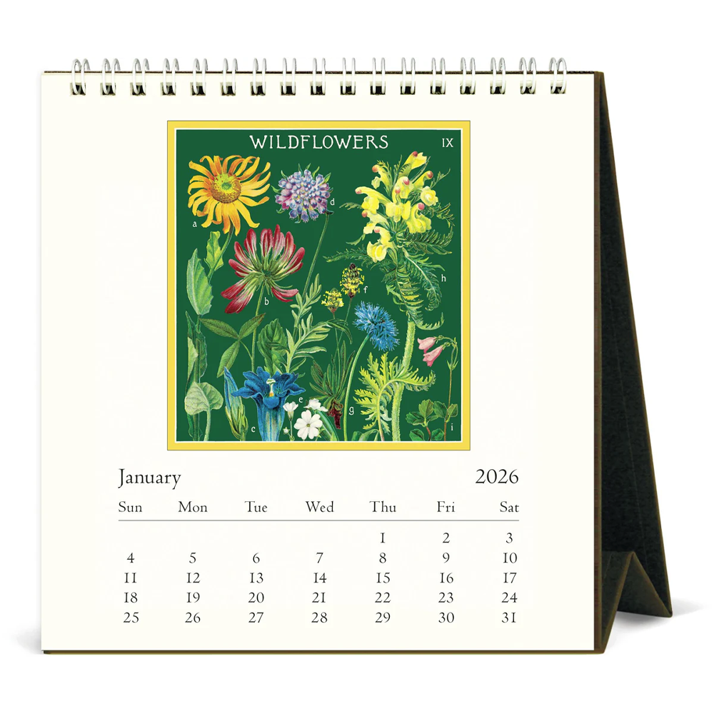 Calendrier de bureau 2026 Fleurs Sauvages