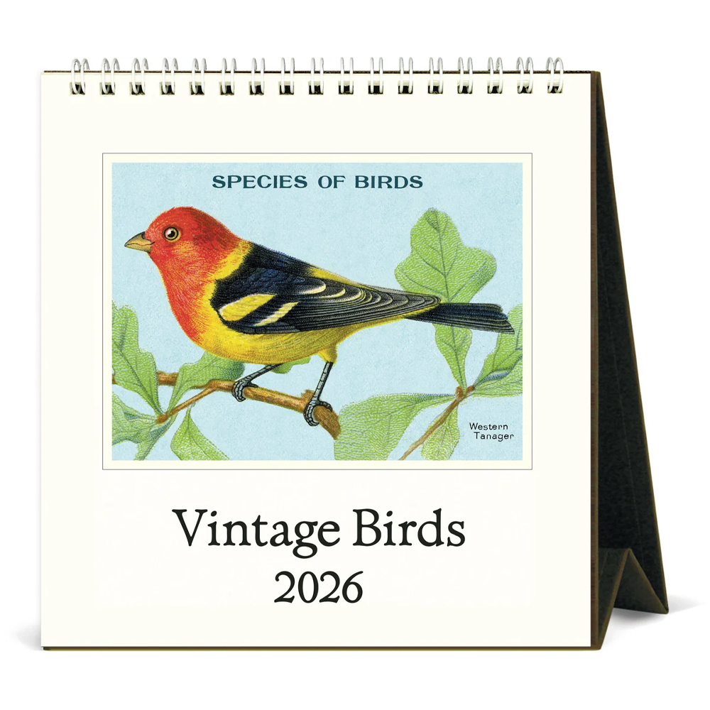 Calendrier de bureau 2026 Oiseaux d'époque