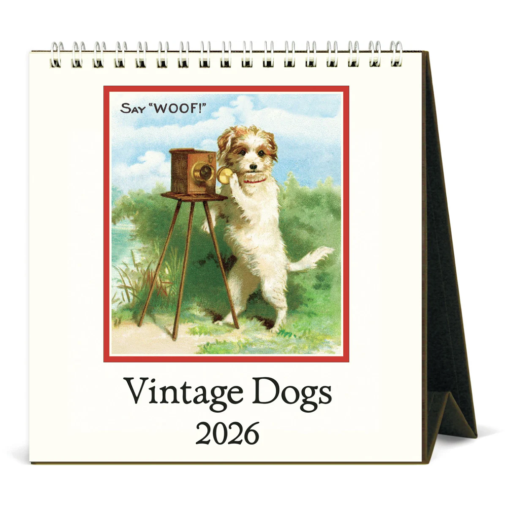 Calendrier de bureau 2026 Chiens d'époque