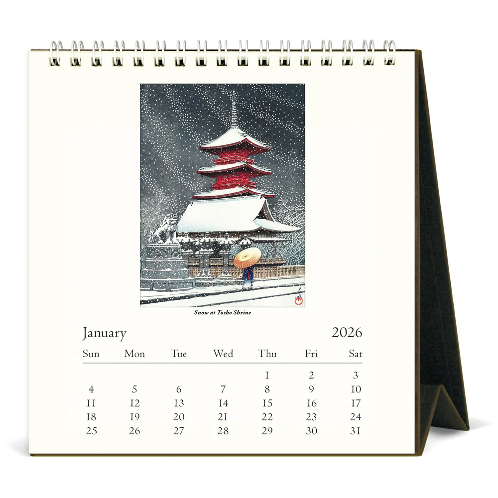 Calendrier de bureau 2026 Estampes japonaises sur bois