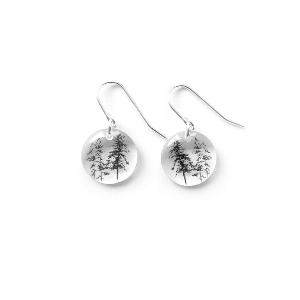 Boucles d'oreilles Forêt (rond)