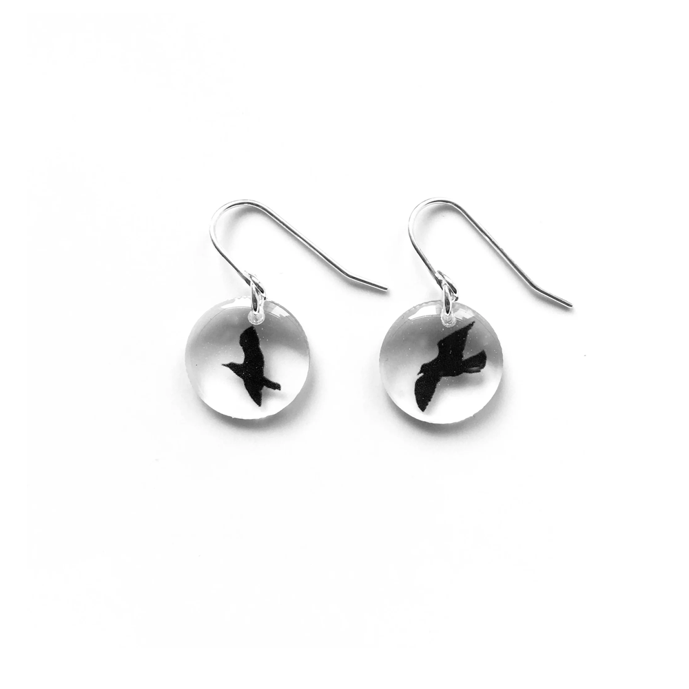 Boucles d'oreilles Oiseau (rond)