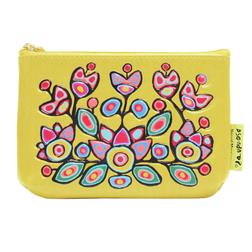 Floral on Yellow Coin Purse