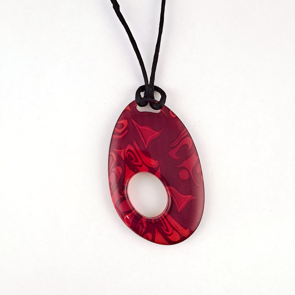 Oval Pendant (Red)