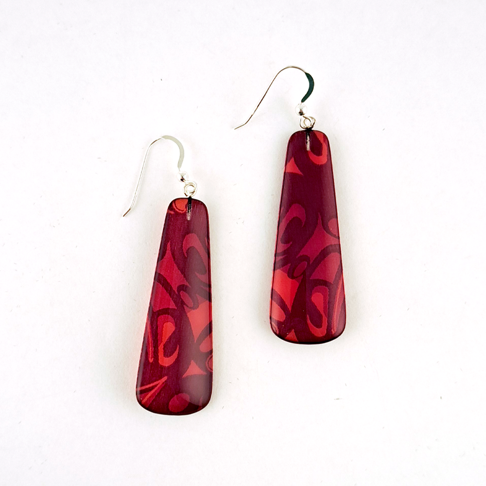 Drop Earrings (Red)