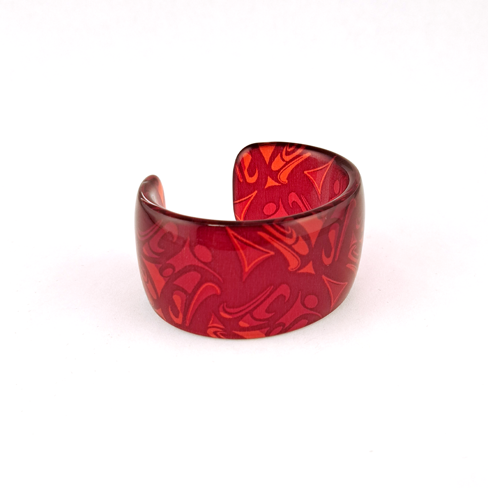 Silk Inspirations Cuff Bracelet (Red)