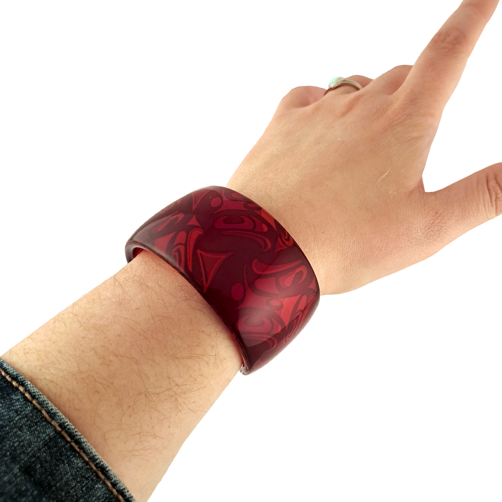Silk Inspirations Cuff Bracelet (Red)