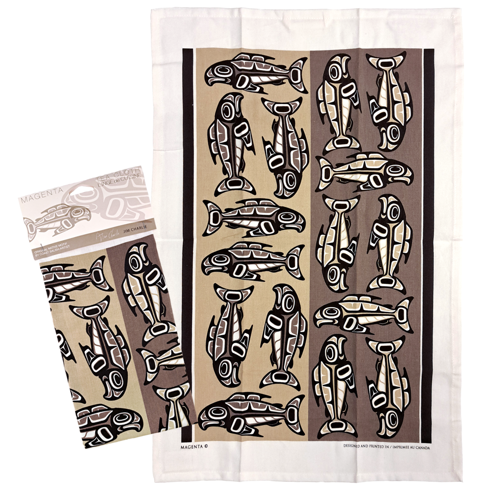 Salmon Tea Towel