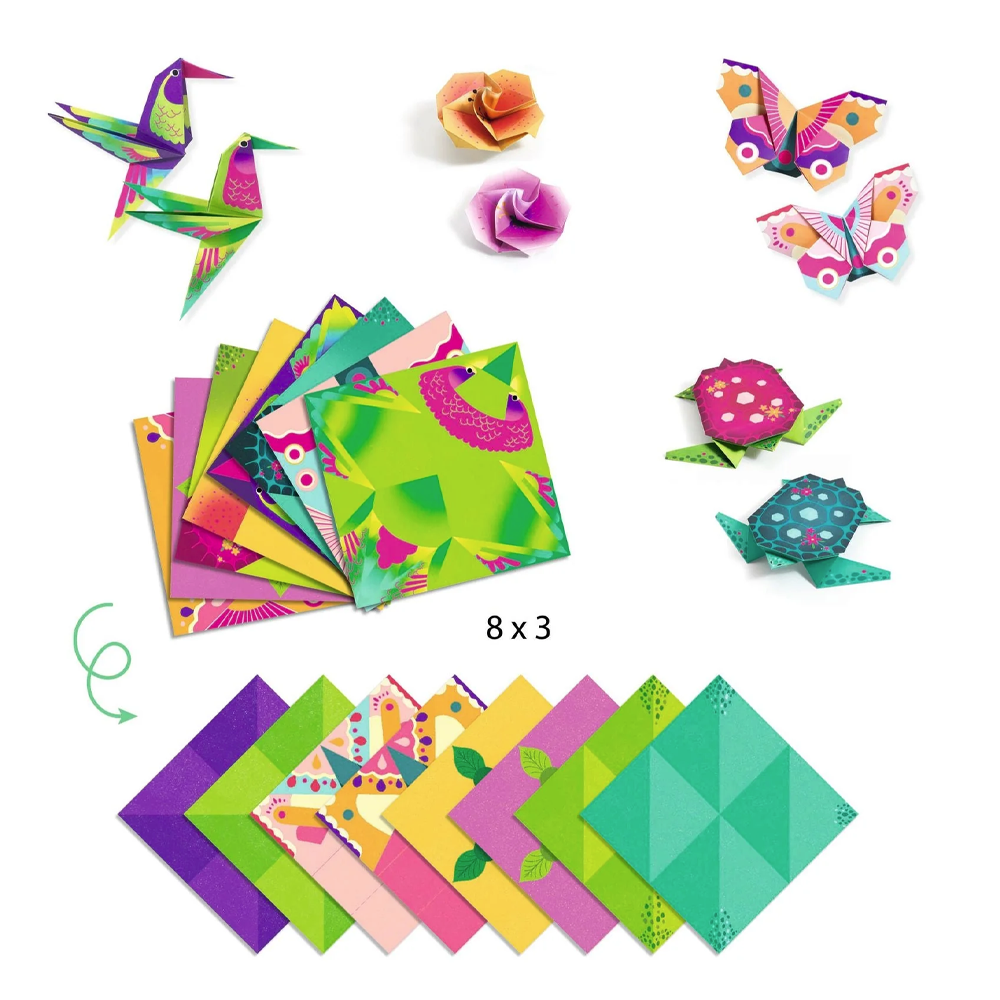 Tropical Animals Easy Origami