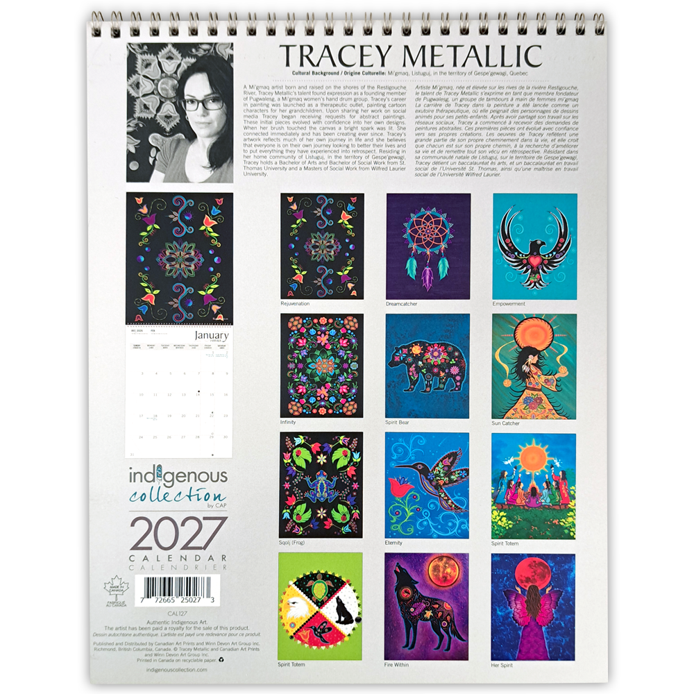 Tracey Metallic 2027 Wall Calendar