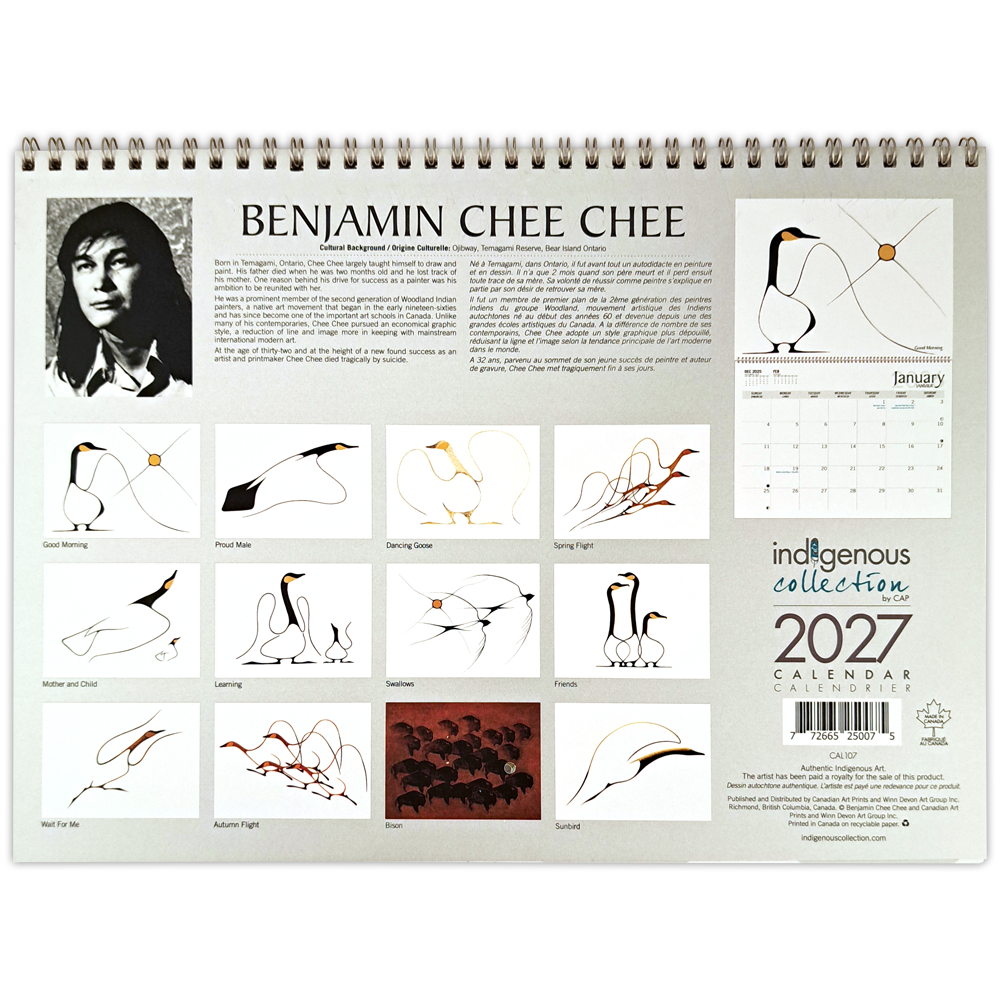 Benjamin Chee Chee 2027 Wall Calendar