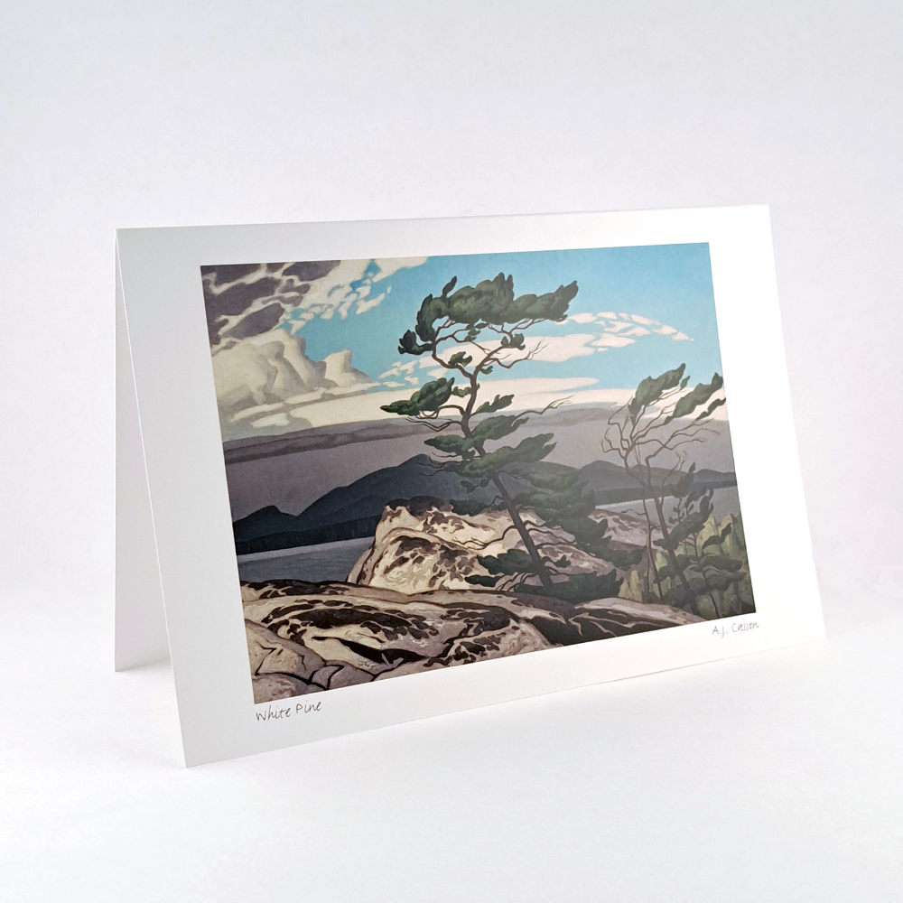 Carte double Pin blanc
