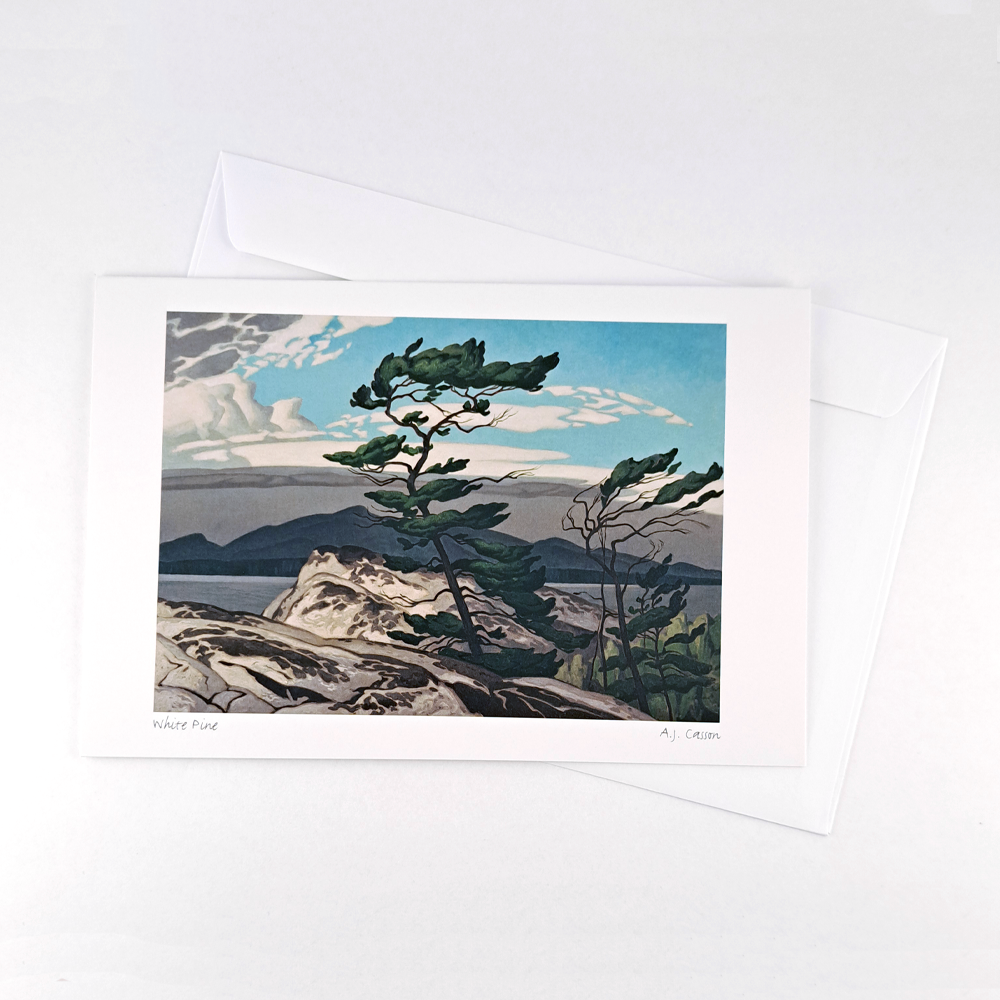 Carte double Pin blanc