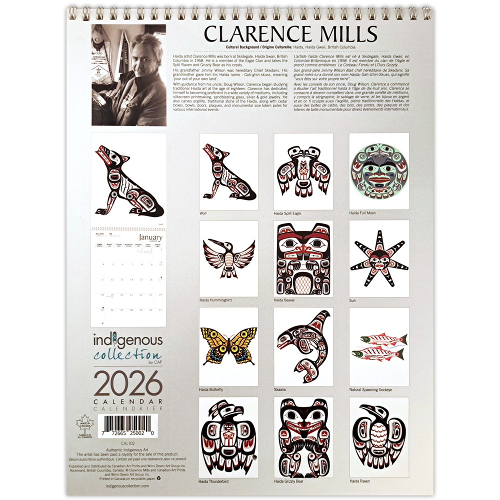 Clarence Mills 2026 Wall Calendar