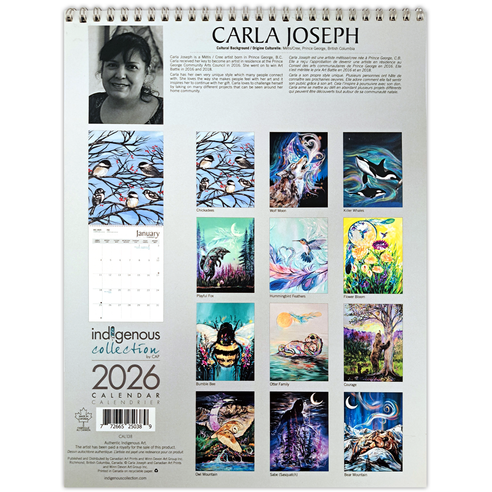 Carla Joseph 2026 Wall Calendar