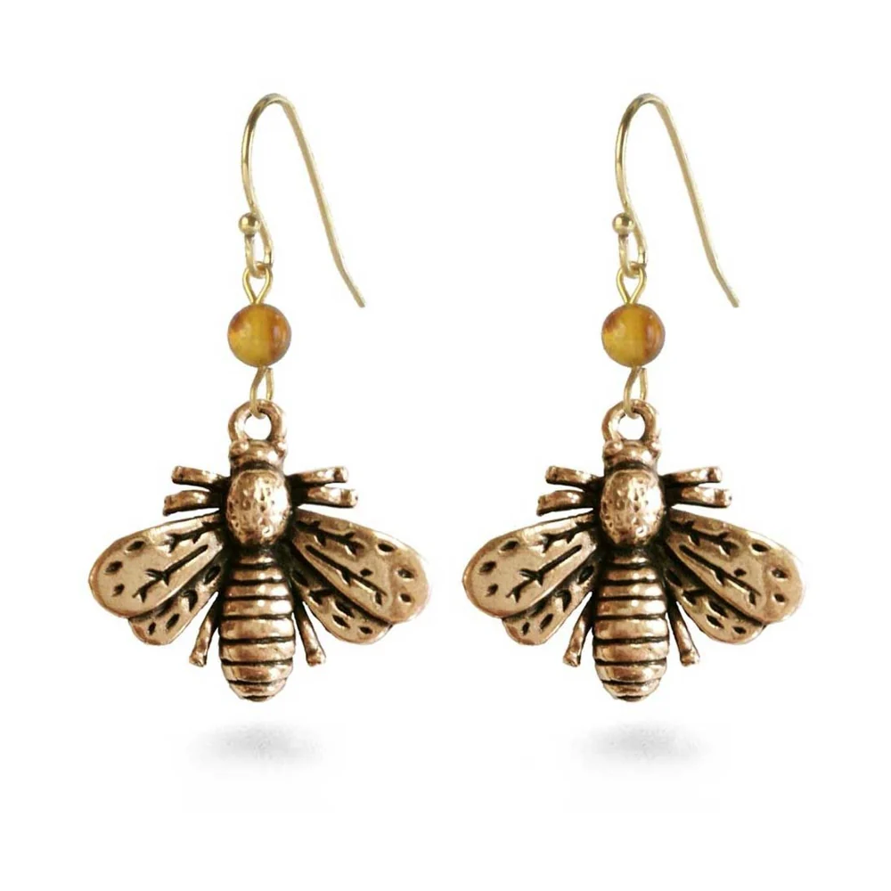 Napoleonic Bee Drop Earrings